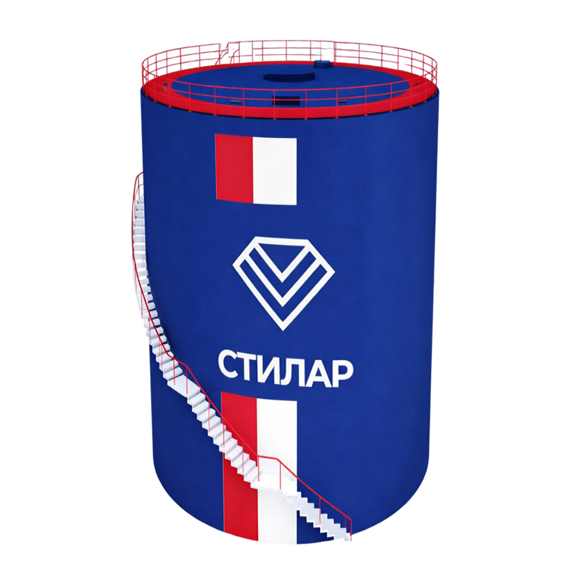 Цельносварной резервуар РВС для химических веществ 15 м³ от завода-производителя